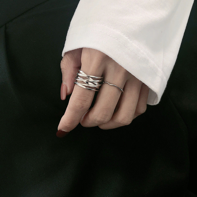 Retro Multi-layer Wrapped Line Ring For Women