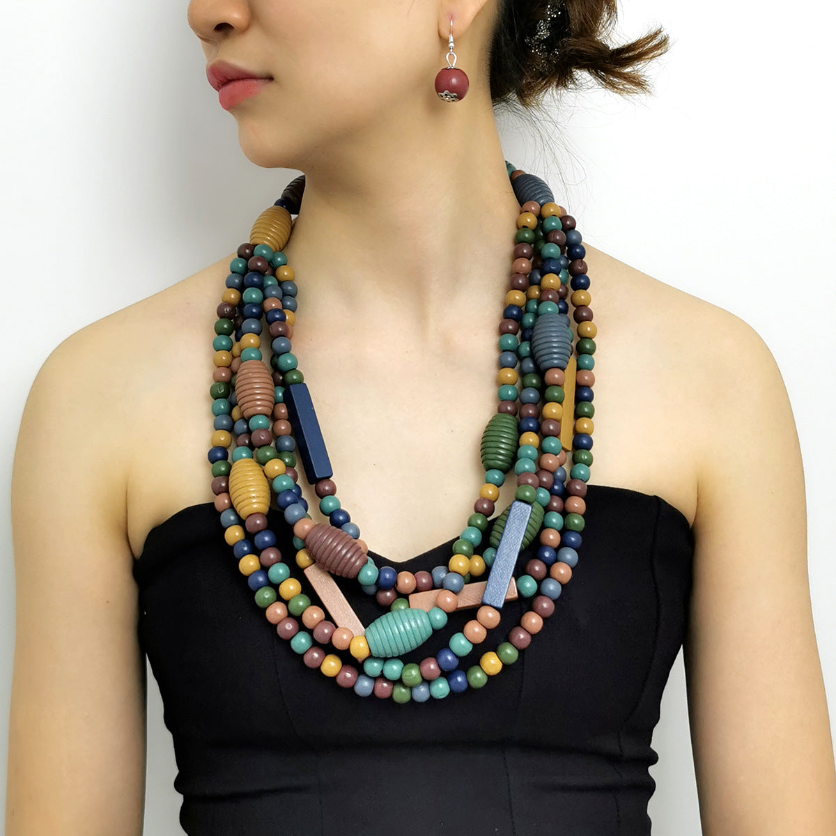 Women's Bohemian Multi-layer Beaded Long Necklace