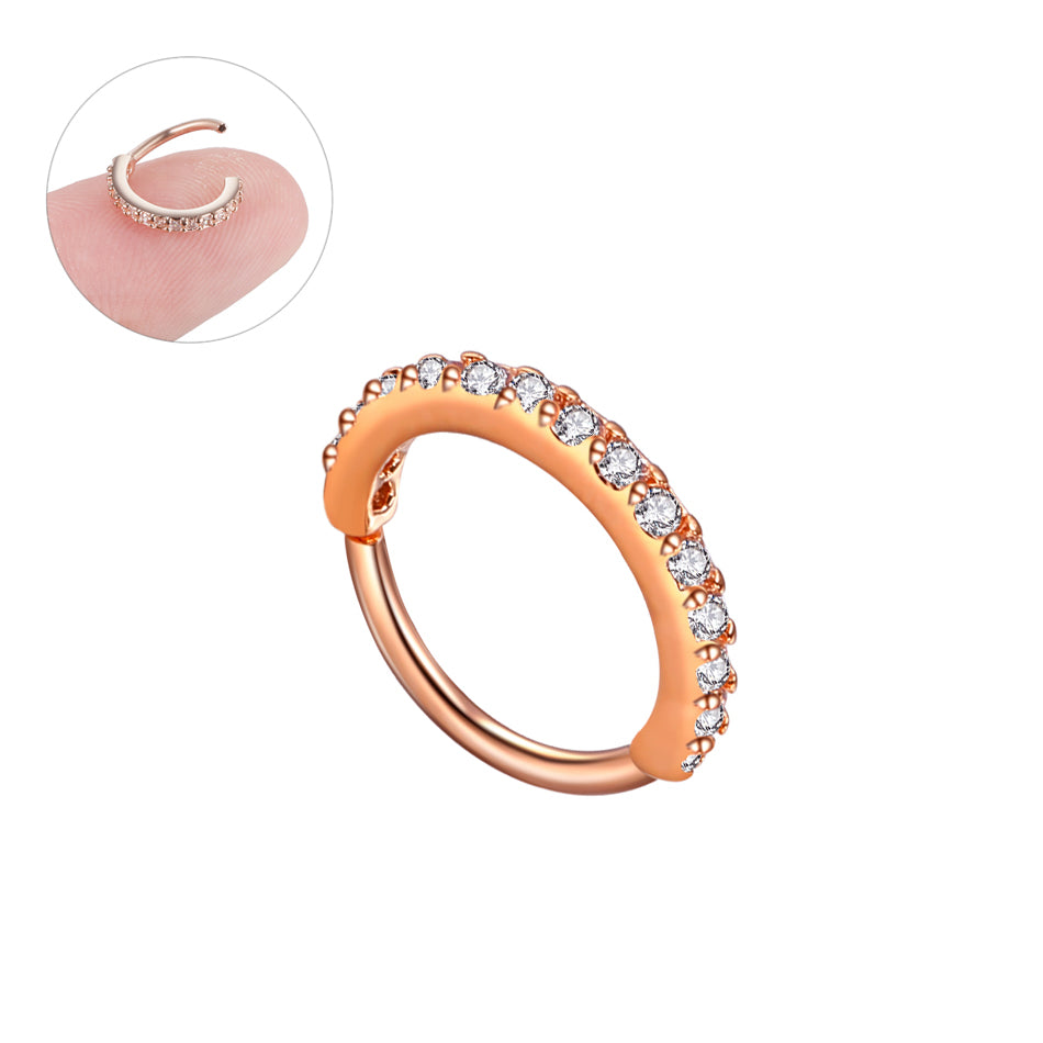 Temperament Titanium Steel Rose Gold Thin Rod Earrings