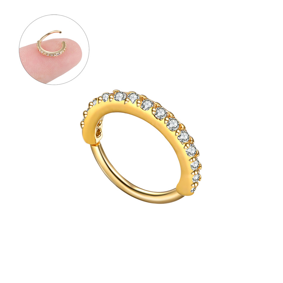 Temperament Titanium Steel Rose Gold Thin Rod Earrings