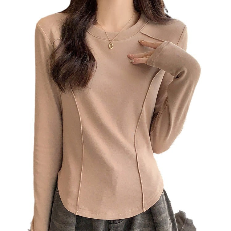 Women's Short Student Slim Fashion Base Shirt