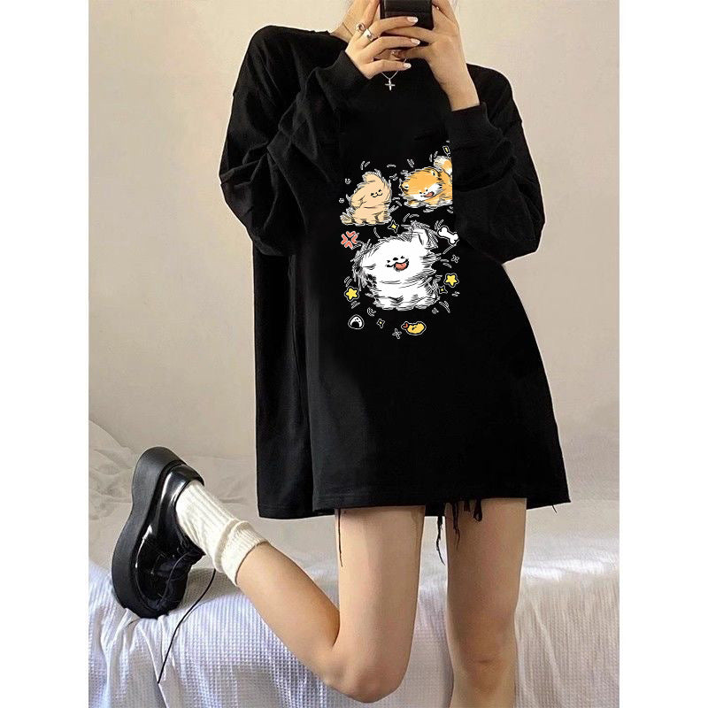 New Loose Niche Long-sleeved Top For Spring And Autumn