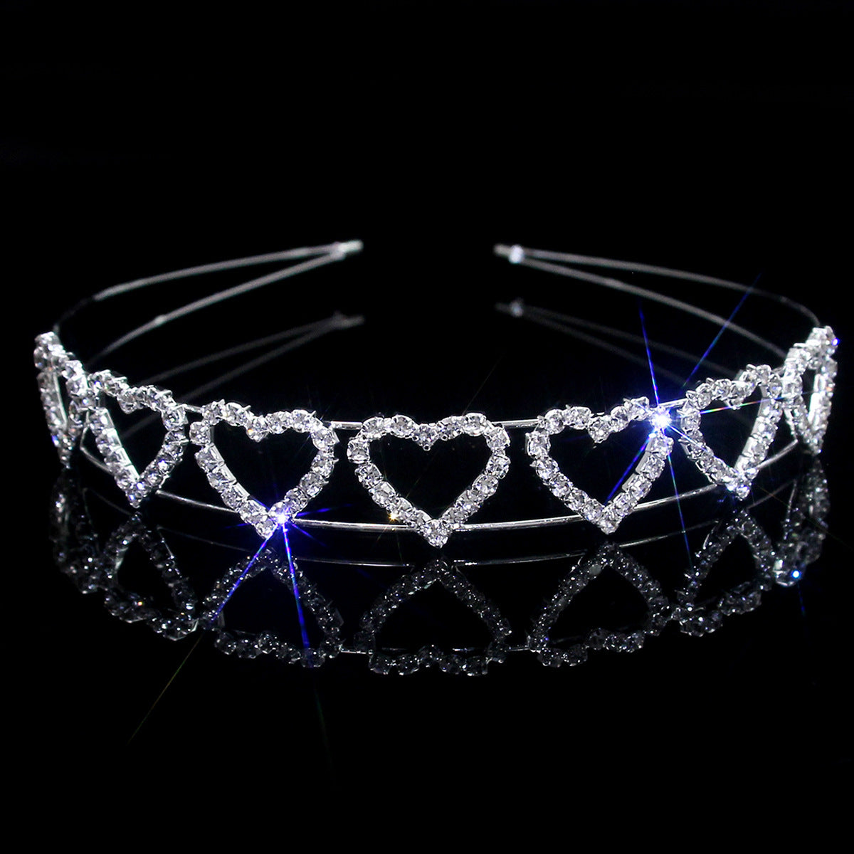 Crown Women's Hollow Claw Chain Rhinestone Princess Tiara Hairband