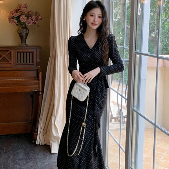 Autumn New Fashion Women's Waist-tie Dress