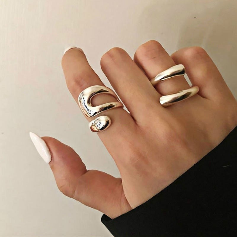 Cool Style Irregular Line Open Ring