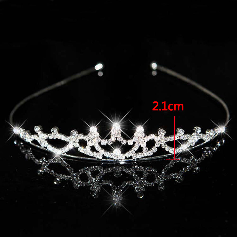 Crown Women's Hollow Claw Chain Rhinestone Princess Tiara Hairband