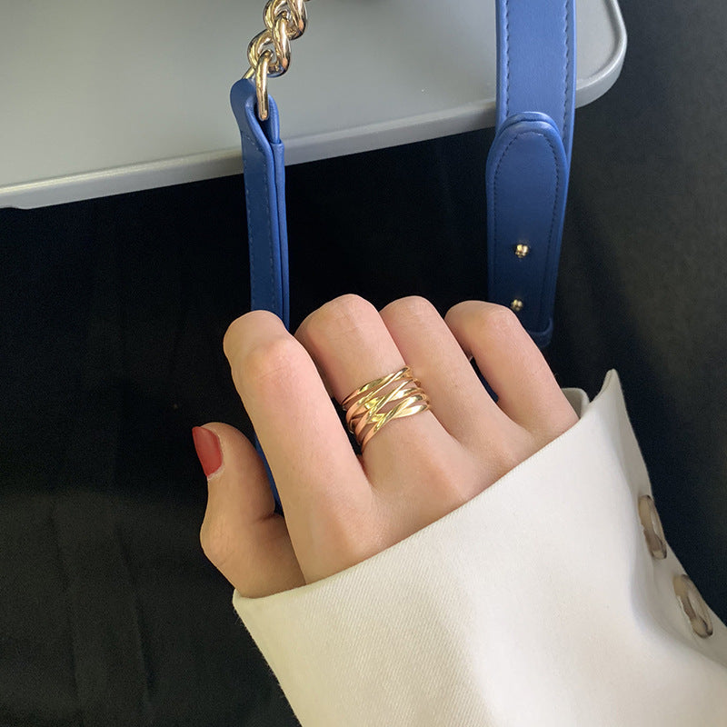 Retro Multi-layer Wrapped Line Ring For Women