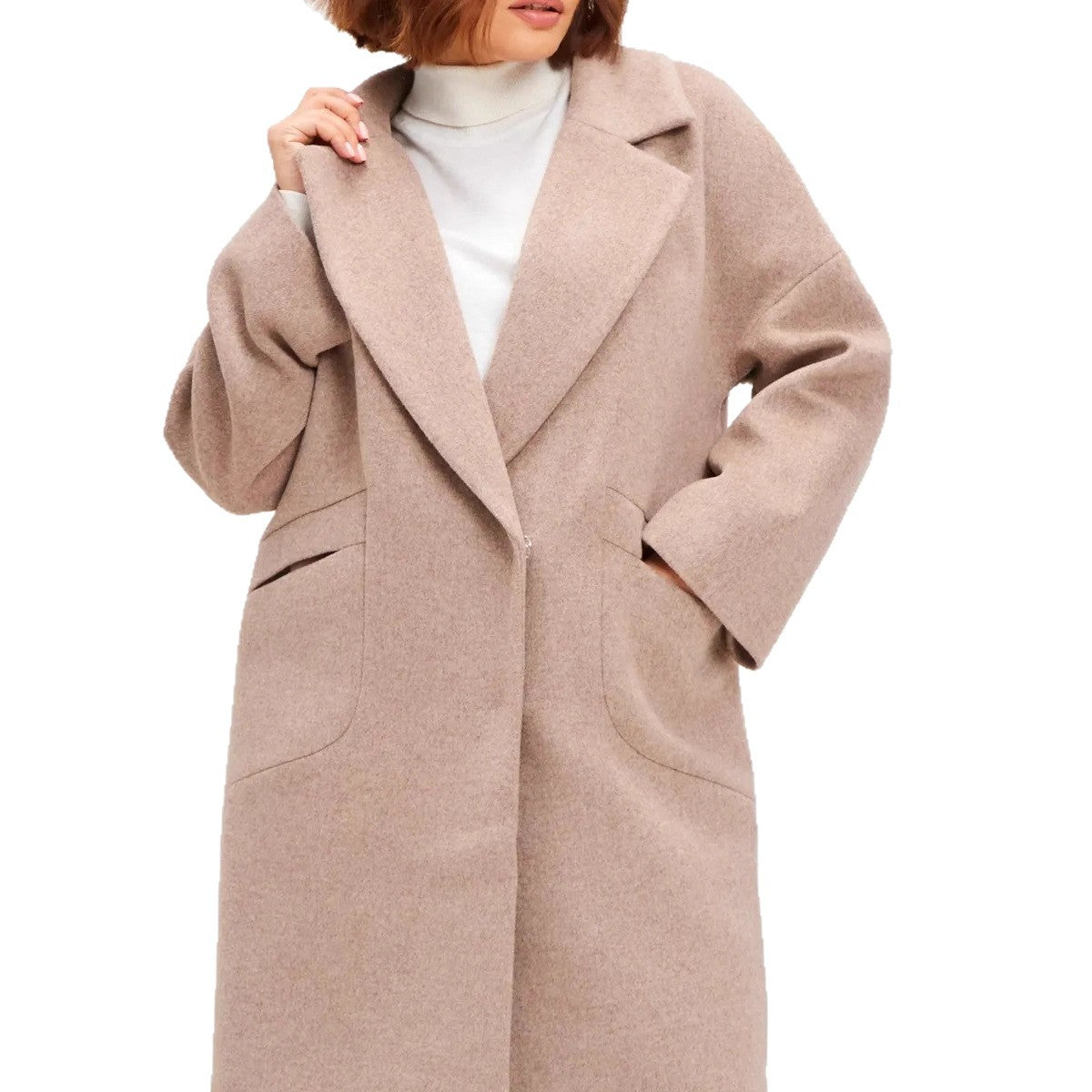 Long Wool Coat With Pockets For Women