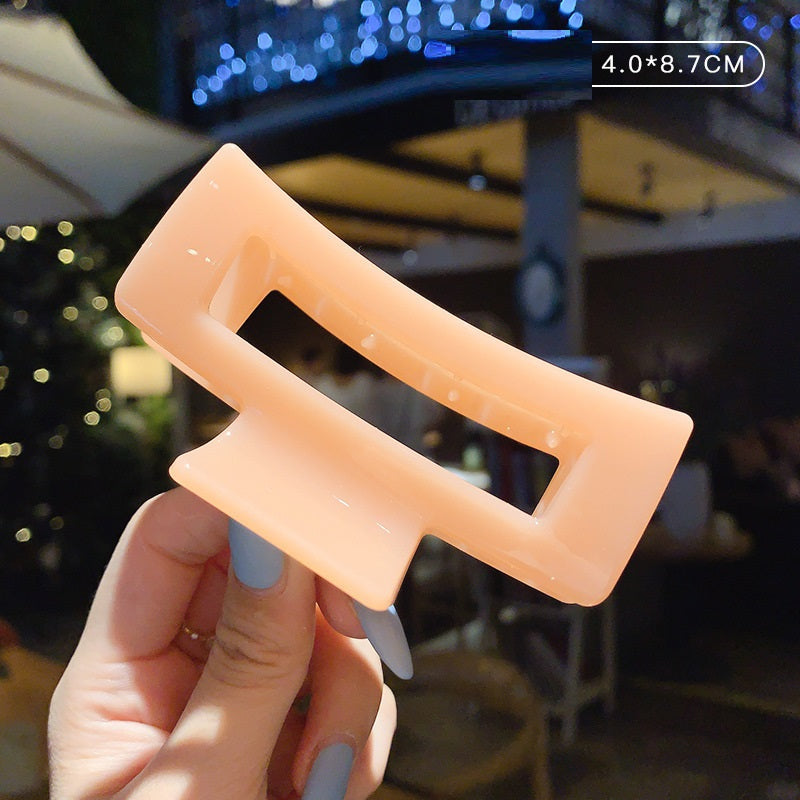 Candy Color Updo Hair Claw Hair Claw Clip Acrylic Large Hairpin Korean Hair Headdress Barrettes Female Back Head Hair Claw Hair Accessories