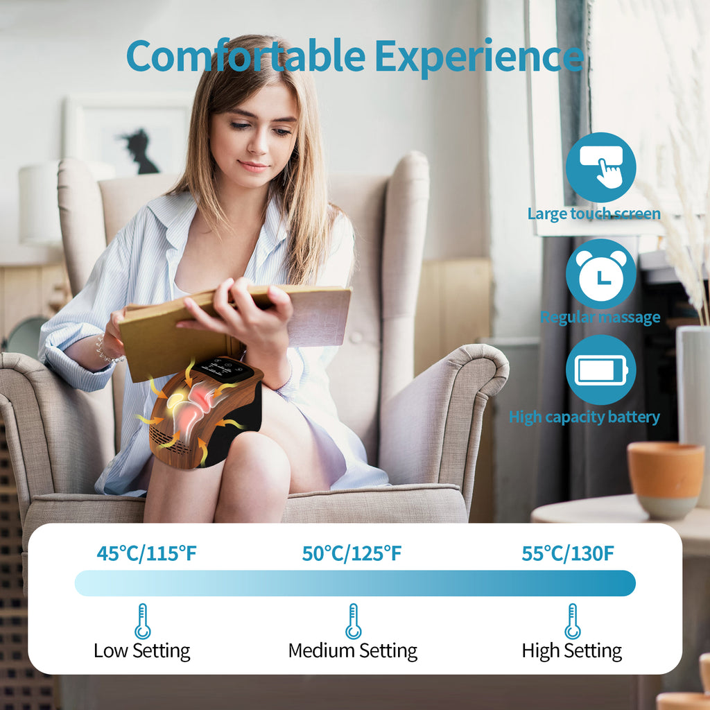 Intelligent Home Use Electric Intelligent Kneading Heating Knee Massager Rechargeable Pain Relief Infrared Laser Vibration Knee Massager