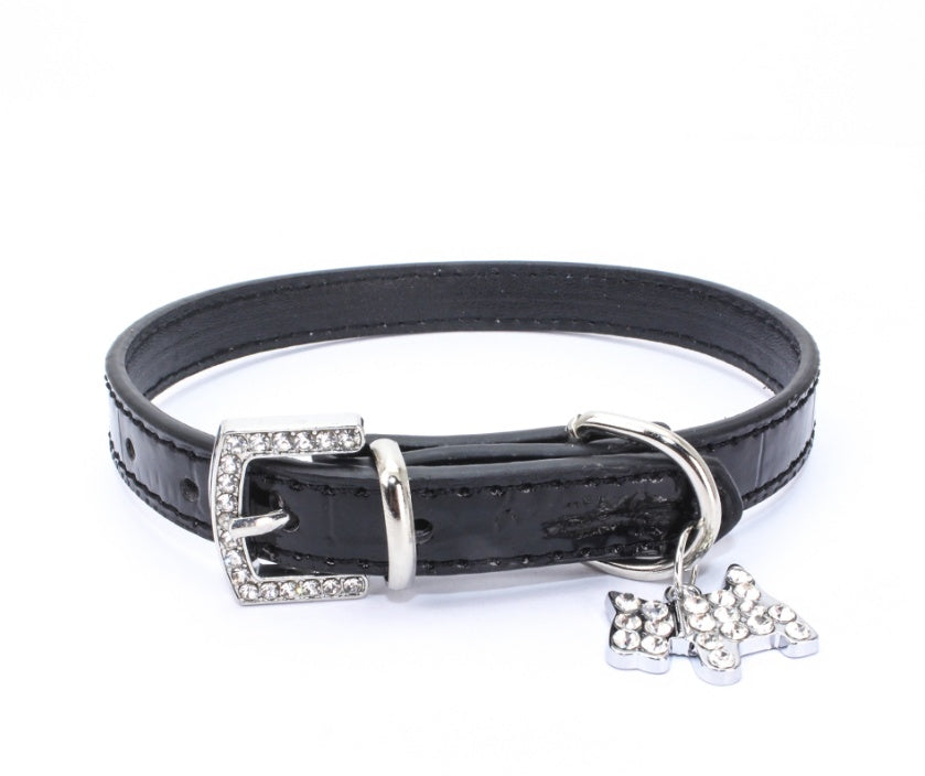 pattern puppy charm pet collar dog chain dog ring