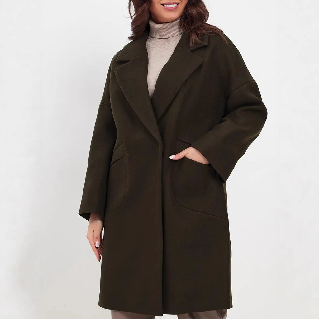 Long Wool Coat With Pockets For Women