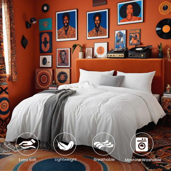 Aesthetic White And Pink Oversized Solid Color Duvet Cover Set. This Charming Bedding Appeals To All Students, Creating A Warm Atmosphere For Any Dorm Or Bedroom - Making It A Perfect Christmas Gift.