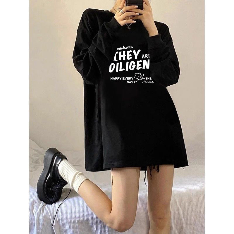 New Loose Niche Long-sleeved Top For Spring And Autumn