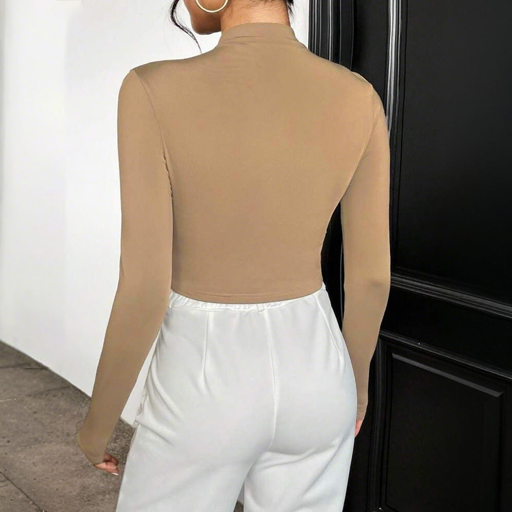 High-end And Aloof Sister Temperament T-shirt Elegant Crop Top