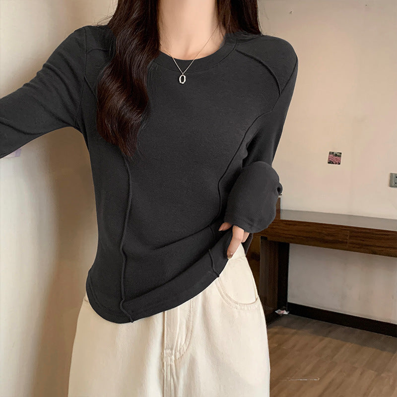 Women's Short Student Slim Fashion Base Shirt