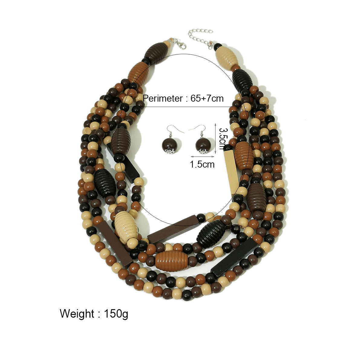 Women's Bohemian Multi-layer Beaded Long Necklace