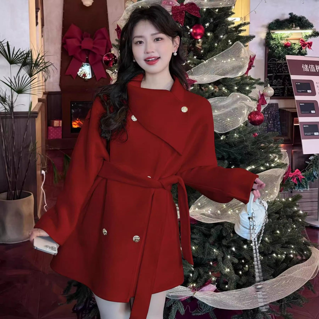 Premium Thick Wool New Waist-cropped Petite Coat