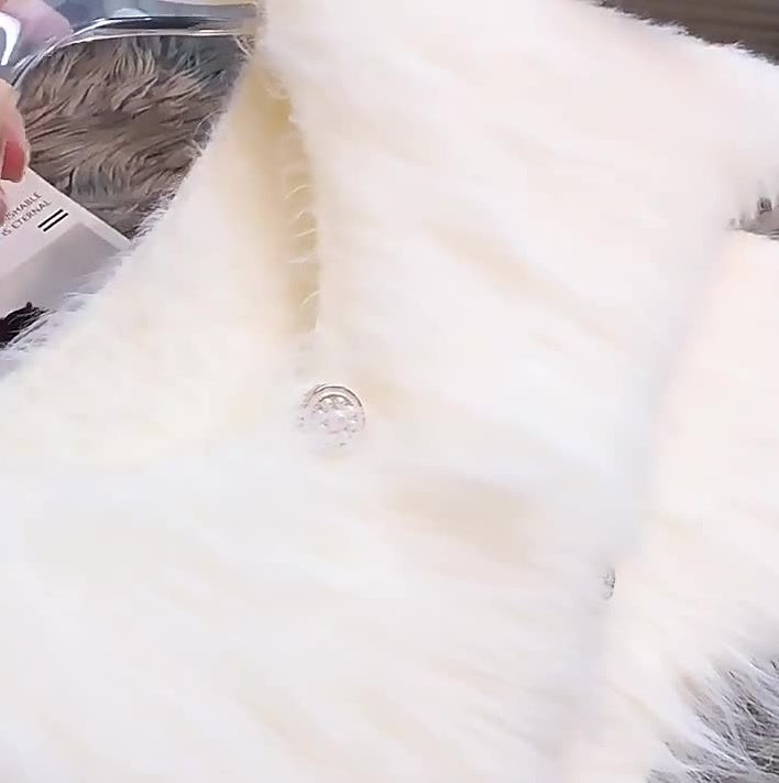 Women's Faux Mink Velvet Knit Cardigan Sweater Coat, Thickened For Autumn And Winter 2025, New Short European Style, Soft And Plush