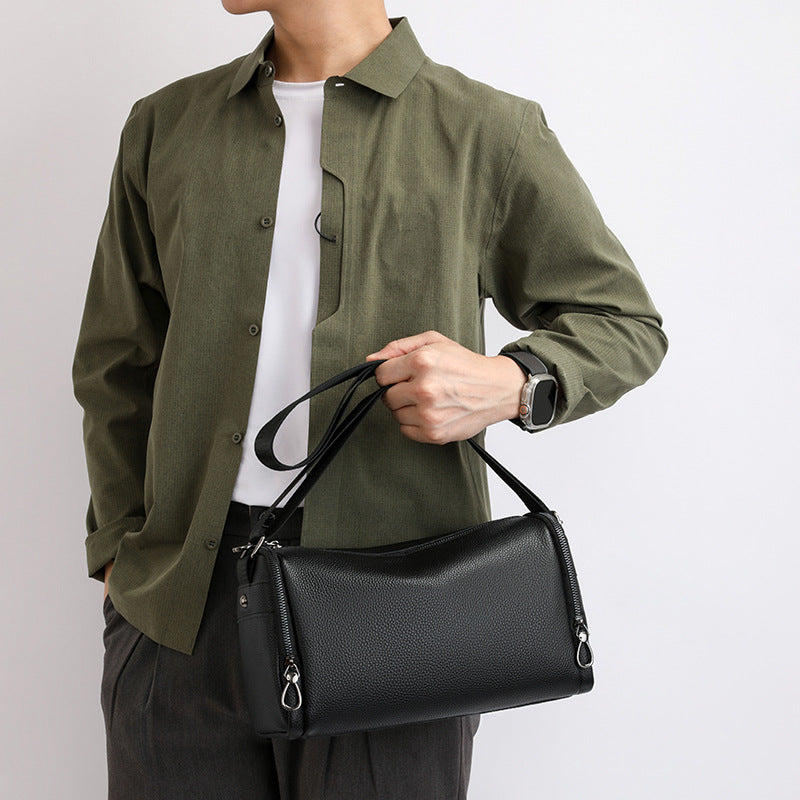 Genuine Leather Crossbody Cowhide Shoulder Large-capacity Multifunctional Bag