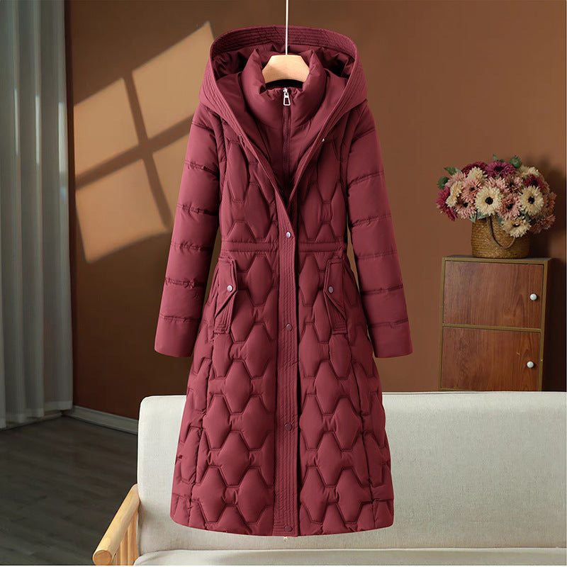 Down Cotton Coat Women's Mid-length Jacket
